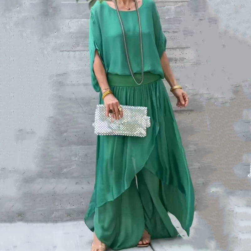 NADIRA - ASYMMETRISCHES BLUSE- UND HOSENSET