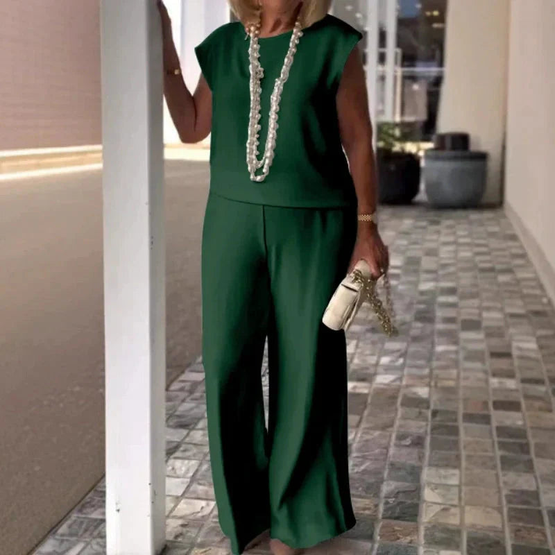 TUANA - BLUSE UND WEITE HOSEN SET