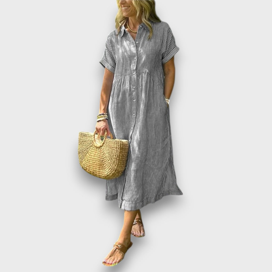 Marnea – Streifenkleid mit luftiger Eleganz
