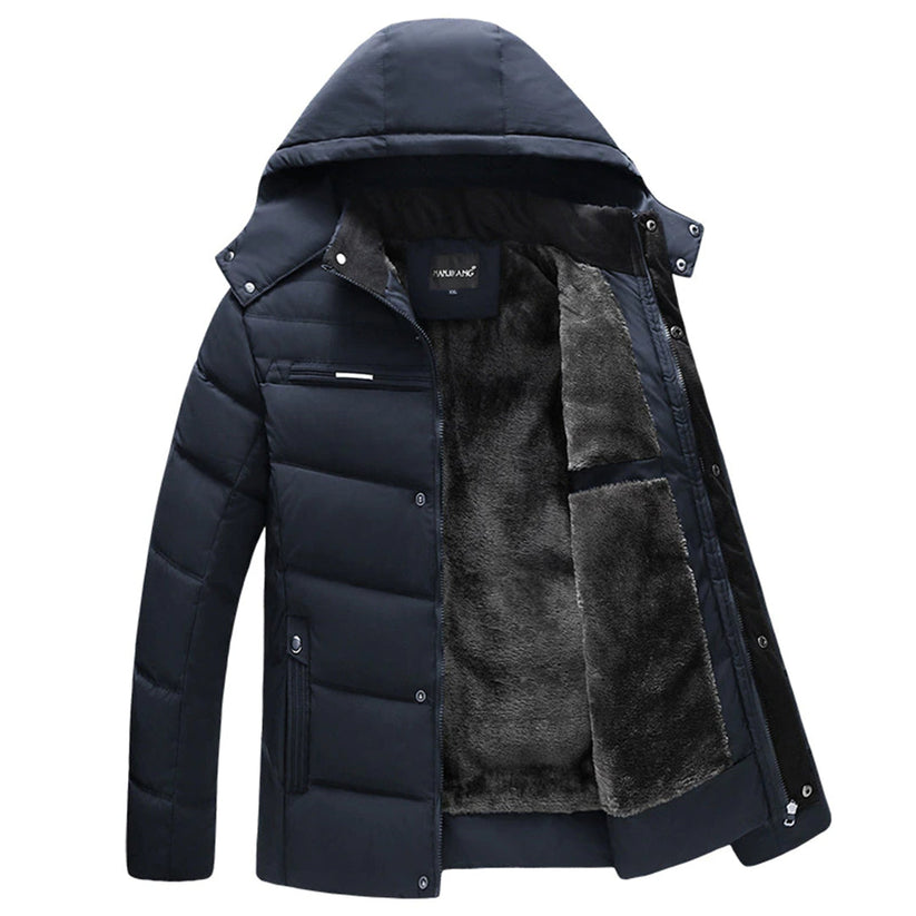 Stilvoller Wintermantel mit Isolierung und praktischen Taschen