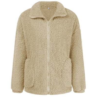 Stylische Plüsch-Warmjacke für Damen