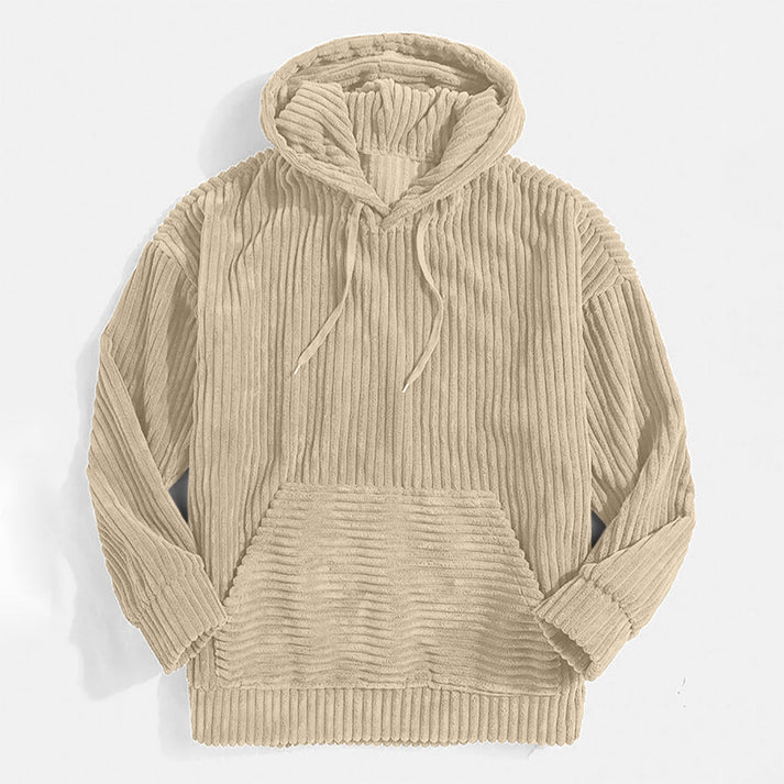 Stylischer gerippter Kapuzenpullover aus Cord - Komfort und Trend vereint