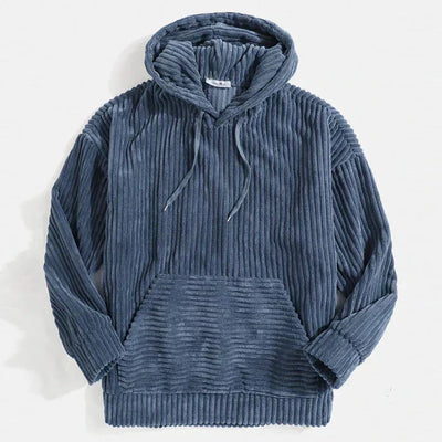 Stylischer gerippter Kapuzenpullover aus Cord - Komfort und Trend vereint