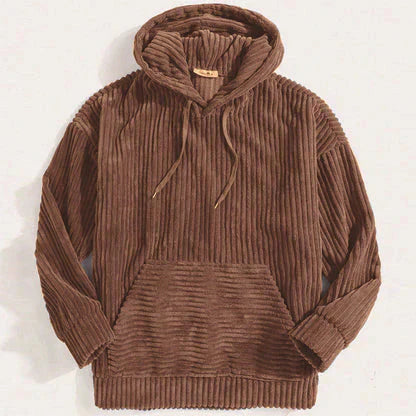 Stylischer gerippter Kapuzenpullover aus Cord - Komfort und Trend vereint