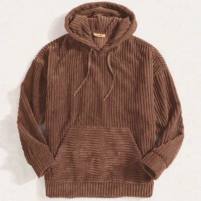 Stylischer gerippter Kapuzenpullover aus Cord - Komfort und Trend vereint