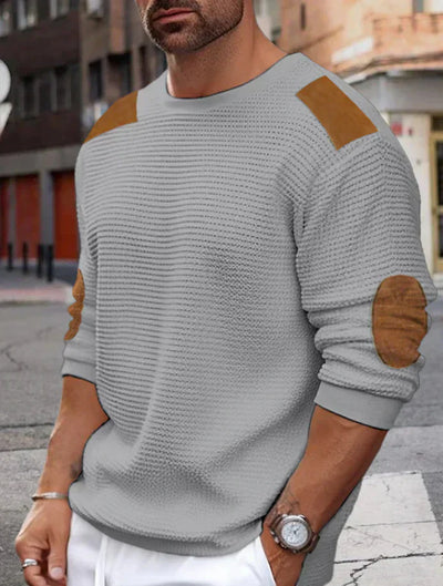 Stylischer Herren Waffelripp-Strickpullover für Komfort und Wärme