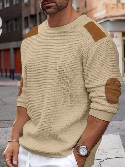Stylischer Herren Waffelripp-Strickpullover für Komfort und Wärme