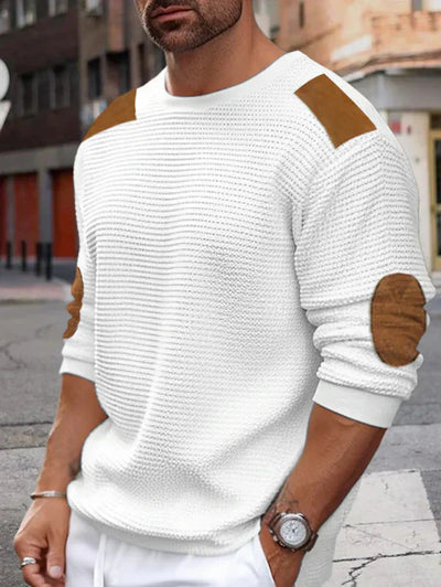 Stylischer Herren Waffelripp-Strickpullover für Komfort und Wärme