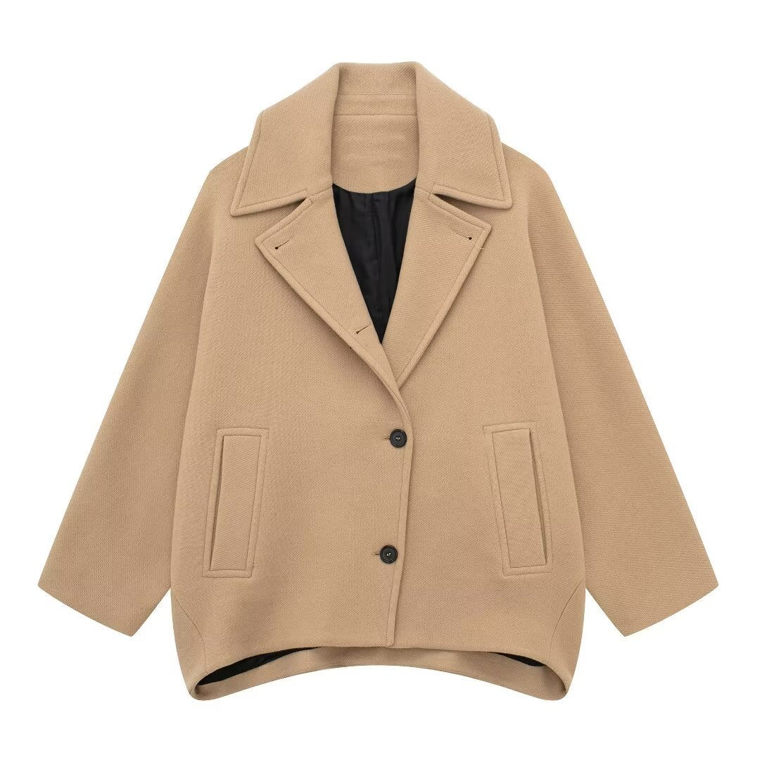 Stylischer Kurz-Mantel aus Wollmischung für den Herbst