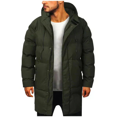 Stylischer langer Herrenparka in Grau für optimalen Kälteschutz