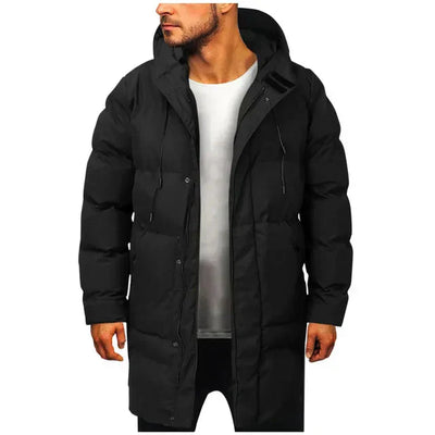 Stylischer langer Herrenparka in Grau für optimalen Kälteschutz