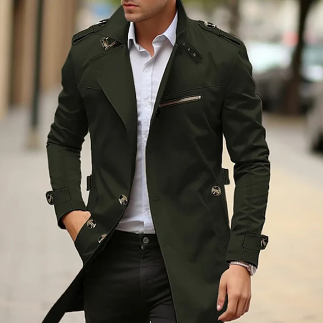 Stylischer und leichter Frühlings-Trenchcoat für Herren