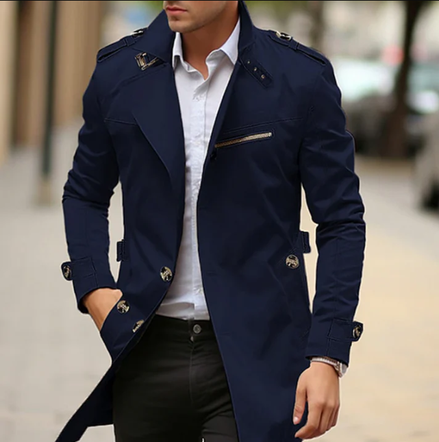 Stylischer und leichter Frühlings-Trenchcoat für Herren