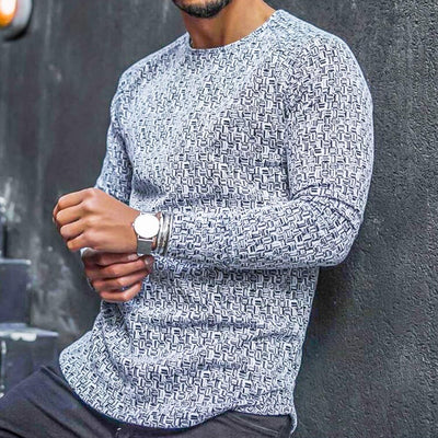 Lässiger Langarm-Winterpullover für Männer