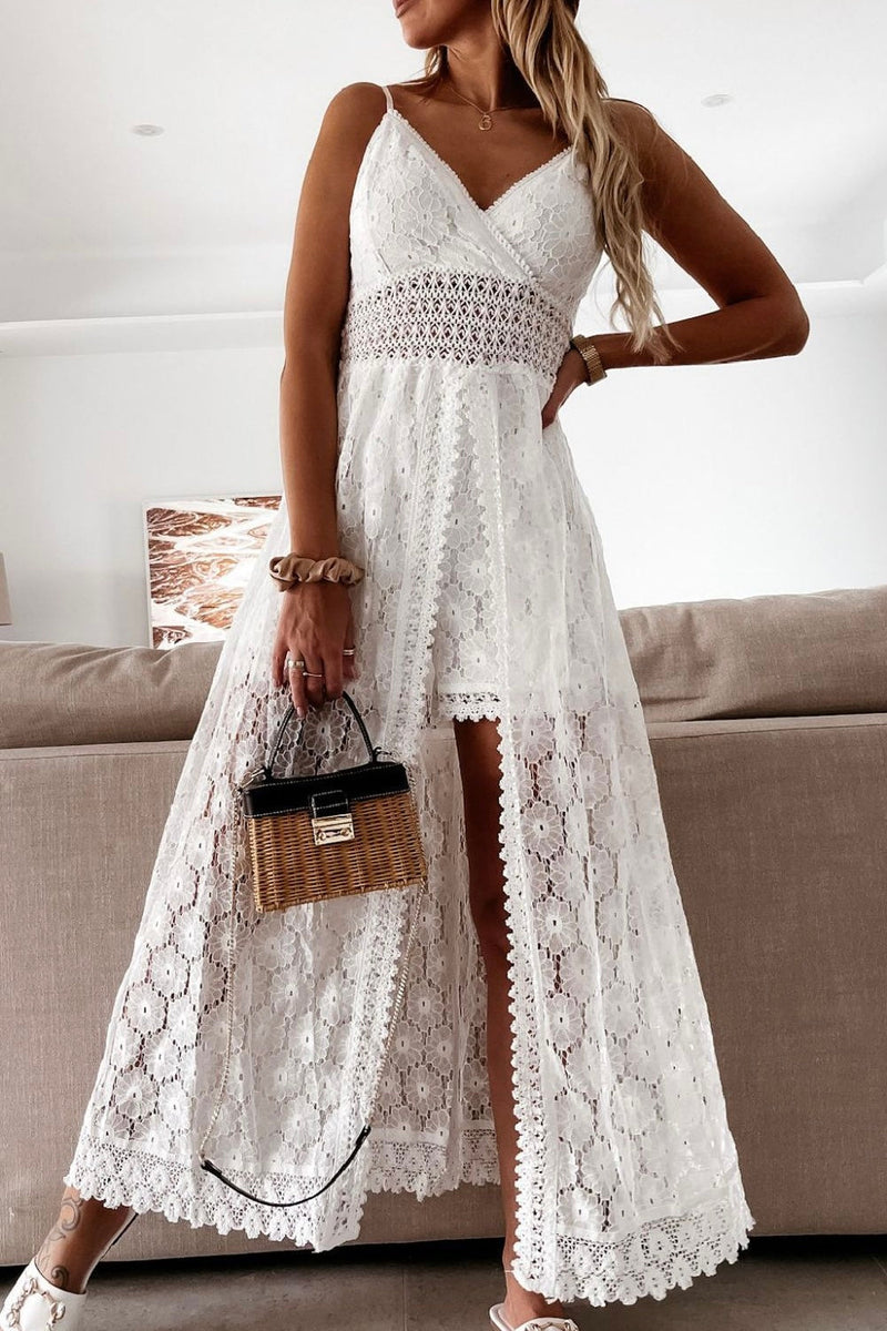 Heidi-Mode | Elegantes Spitzenkleid mit Offenem Frontdetail für Damen