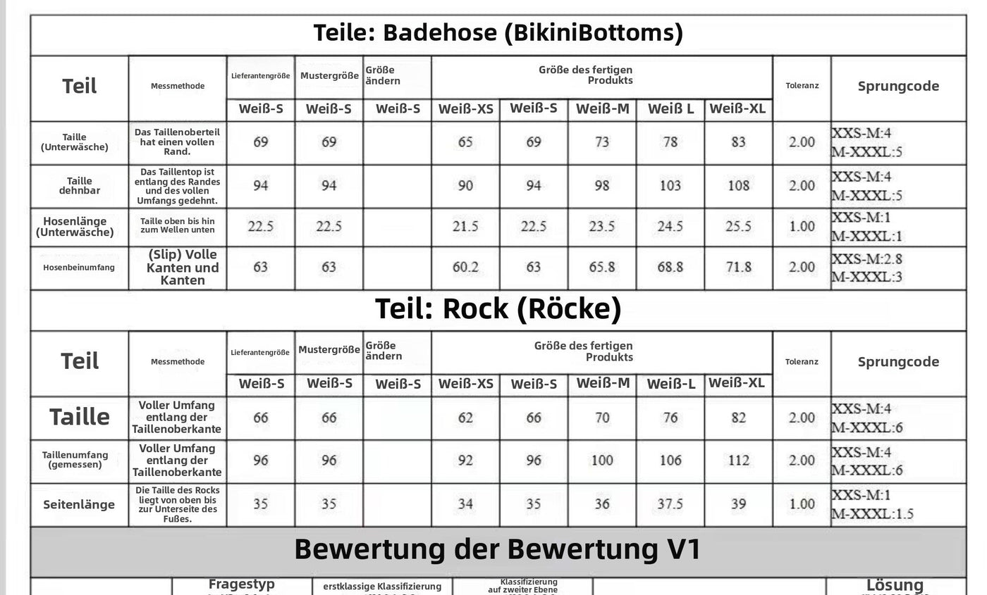 Heidi Mode | Split Badeanzug Hüftrock