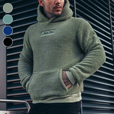 Ultraweicher Herren-Kapuzenpullover aus Plüsch für gemütliche Tage