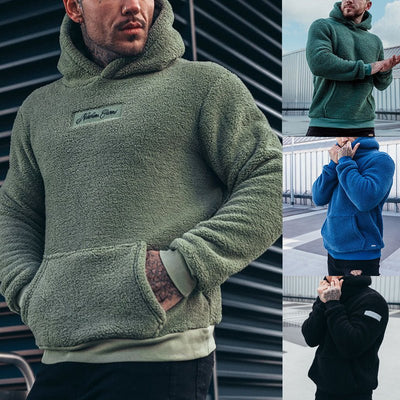 Ultraweicher Herren-Kapuzenpullover aus Plüsch für gemütliche Tage
