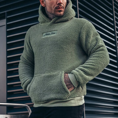 Ultraweicher Herren-Kapuzenpullover aus Plüsch für gemütliche Tage