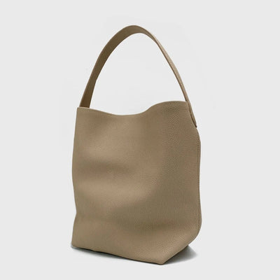 Große vegane Leder-Strandtasche – Braun, robust & stilvol