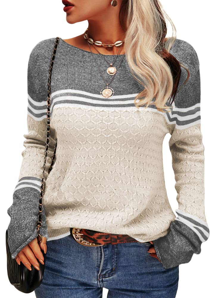 Vintage Langarm-Winterpullover für Damen