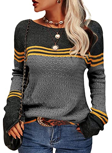 Vintage Langarm-Winterpullover für Damen