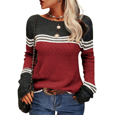 Vintage Langarm-Winterpullover für Damen