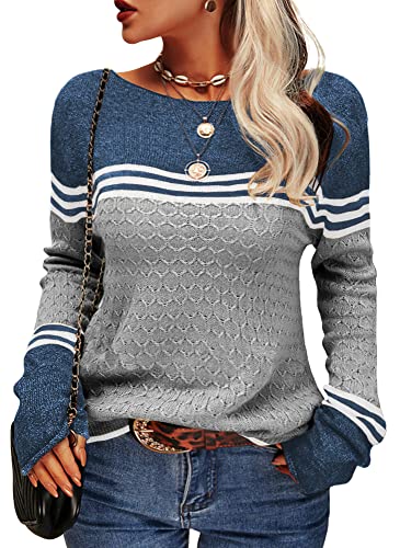 Vintage Langarm-Winterpullover für Damen