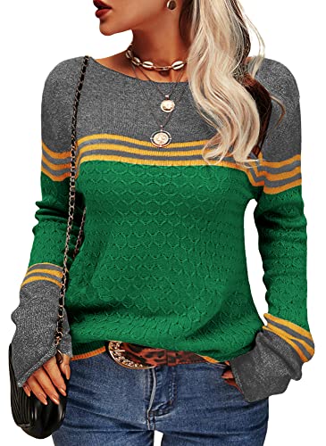 Vintage Langarm-Winterpullover für Damen