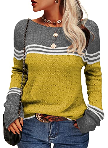 Vintage Langarm-Winterpullover für Damen