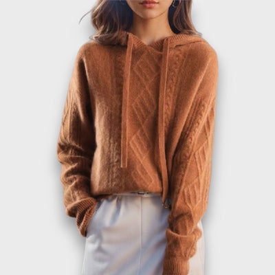 Valenne – Kapuzenpullover mit Zopfmuster