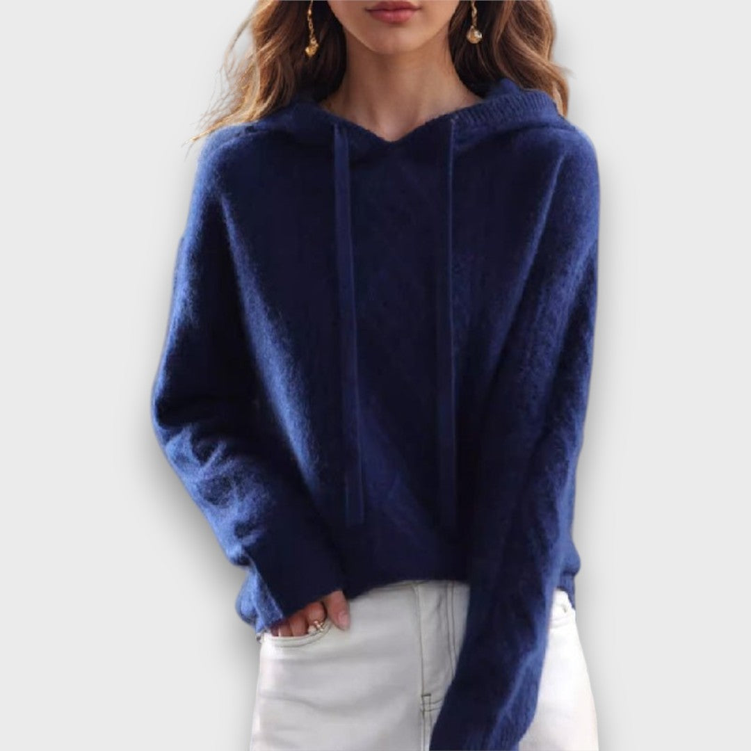 Valenne – Kapuzenpullover mit Zopfmuster