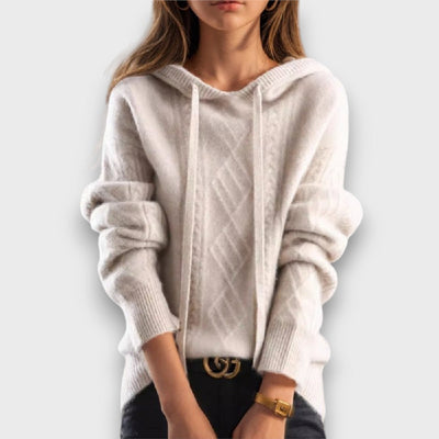 Valenne – Kapuzenpullover mit Zopfmuster