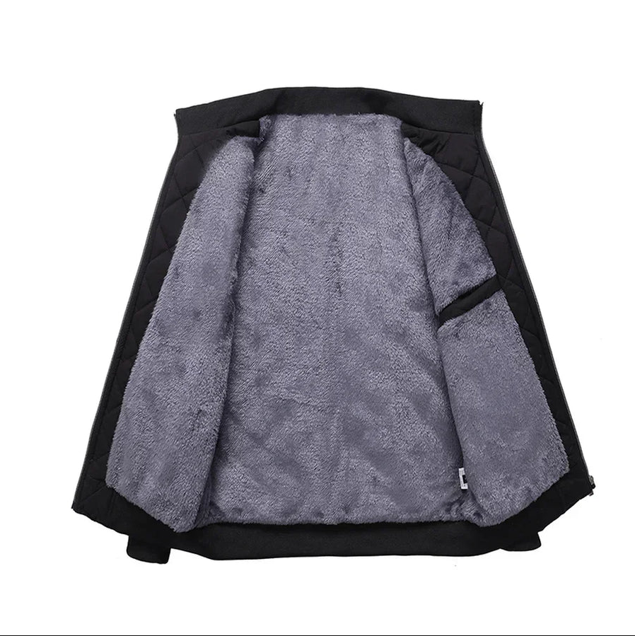 Wärmende Fleece-Winterjacke für Herren mit modischer Wattierung