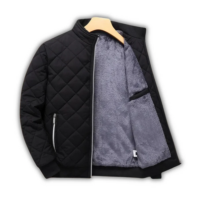 Wärmende Fleece-Winterjacke für Herren mit modischer Wattierung