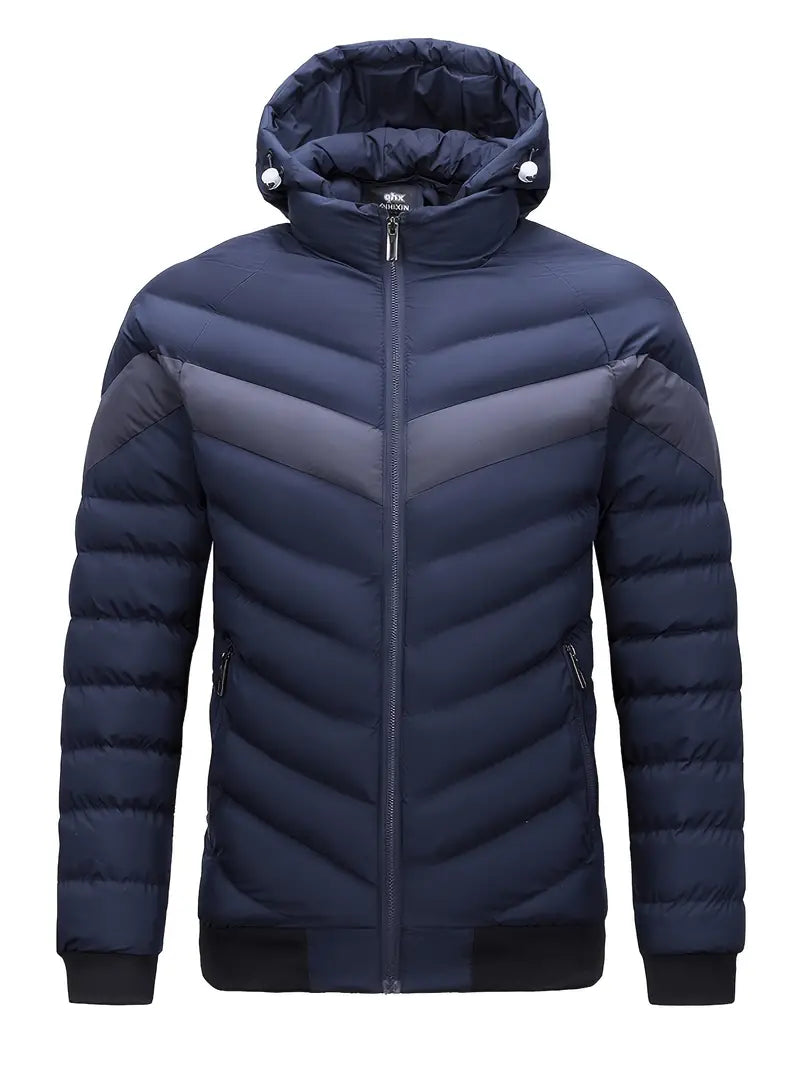 Wattierte Herren-Winterjacke – Leicht, Sportlich und Wetterfest