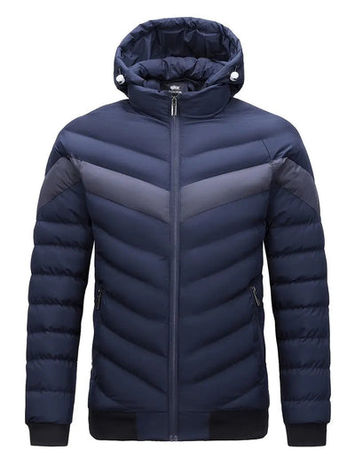 Wattierte Herren-Winterjacke – Leicht, Sportlich und Wetterfest