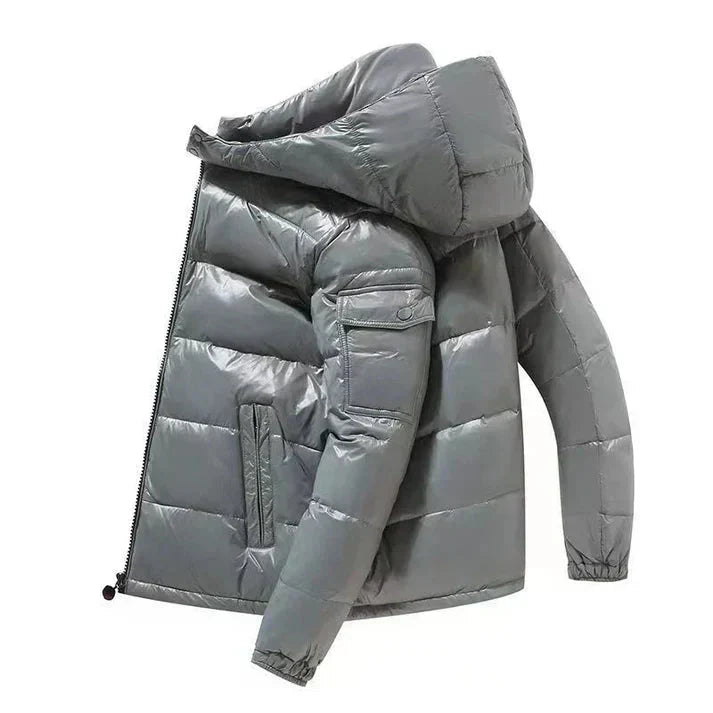 Wattierte Herren Winterjacke – Stilvoll und Warm für Kälte