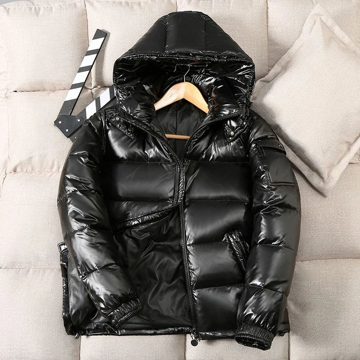Wattierte Herren Winterjacke – Stilvoll und Warm für Kälte