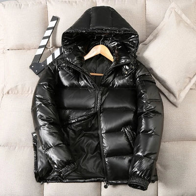 Wattierte Herren Winterjacke – Stilvoll und Warm für Kälte