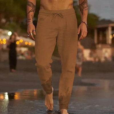 Leinenhose mit Kordelzug für Herren