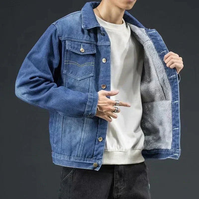 Wollgefütterte Jeansjacke für stilvolle Wintertage