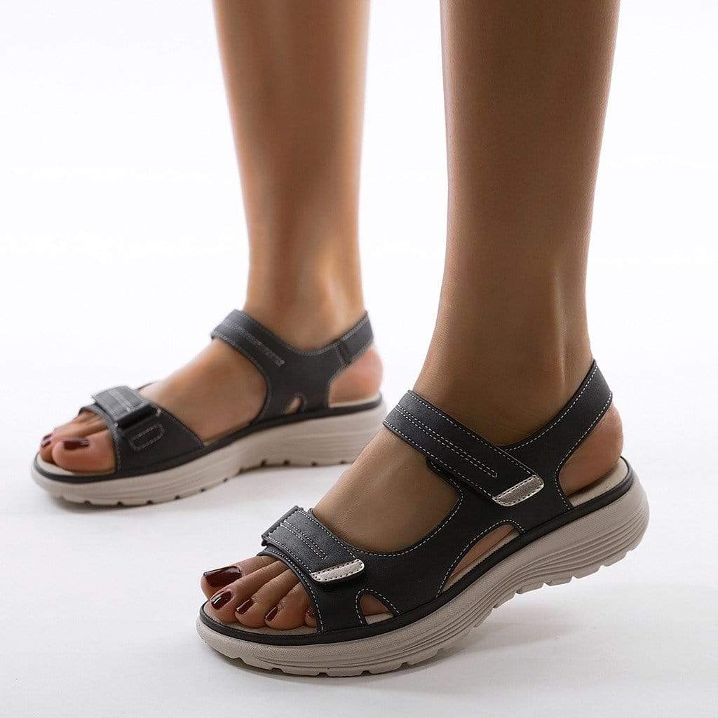 Verstellbare Klettverschluss-Sandalen für Damen