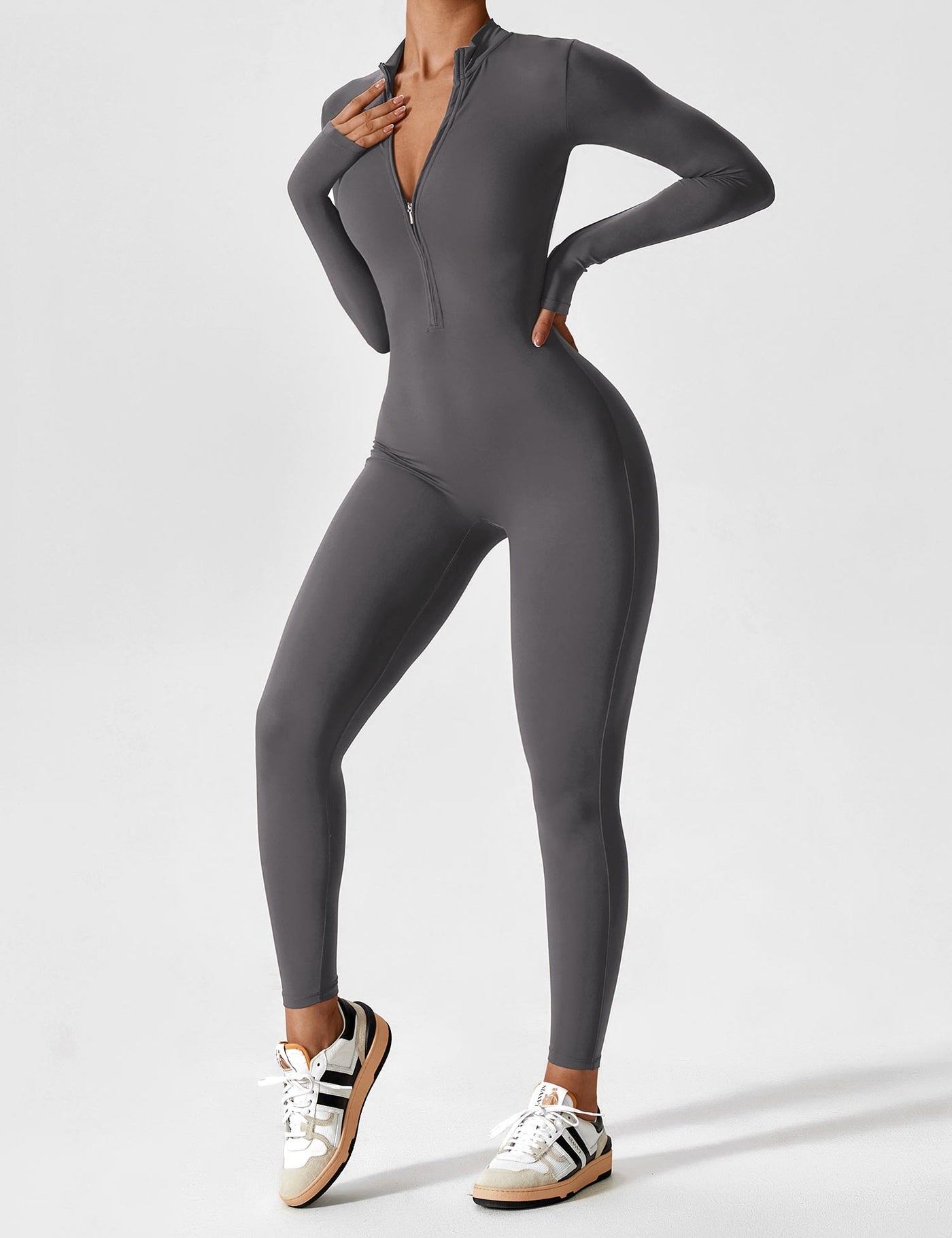 Lina | Nahtloser Full-Zip Bodysuit