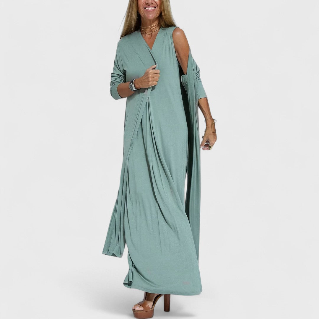 Livana – Maxikleid mit raffinierter Drapierung